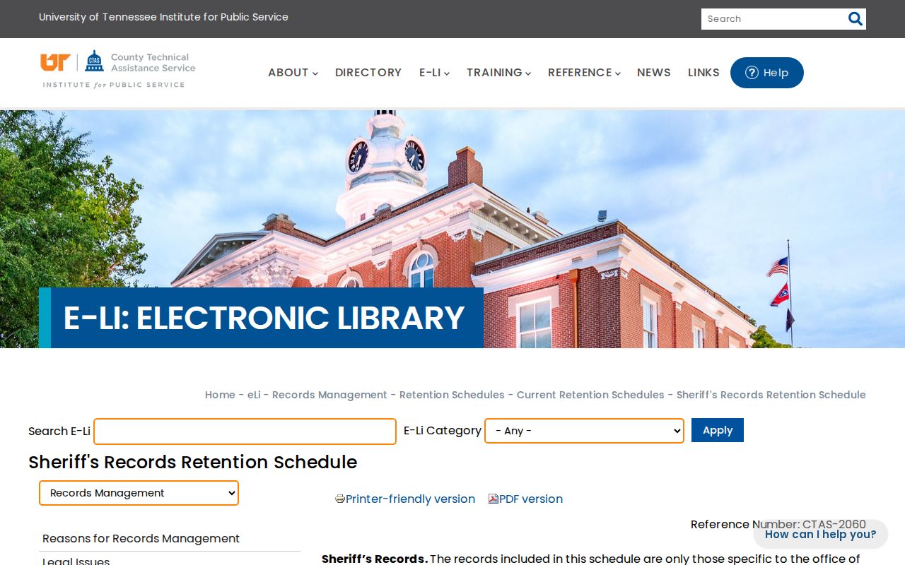 Clay County release record retention rows for inmate registers and release orders